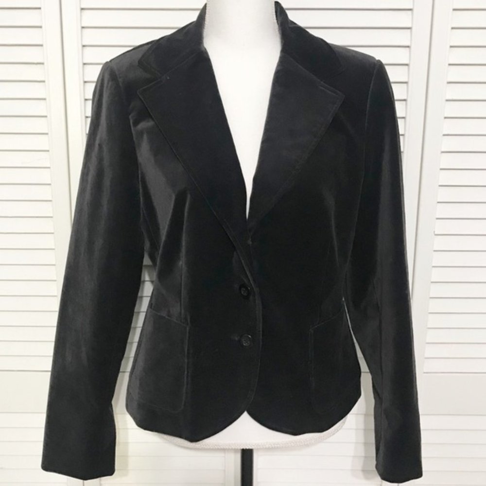 Style & Co black velvet Blazer